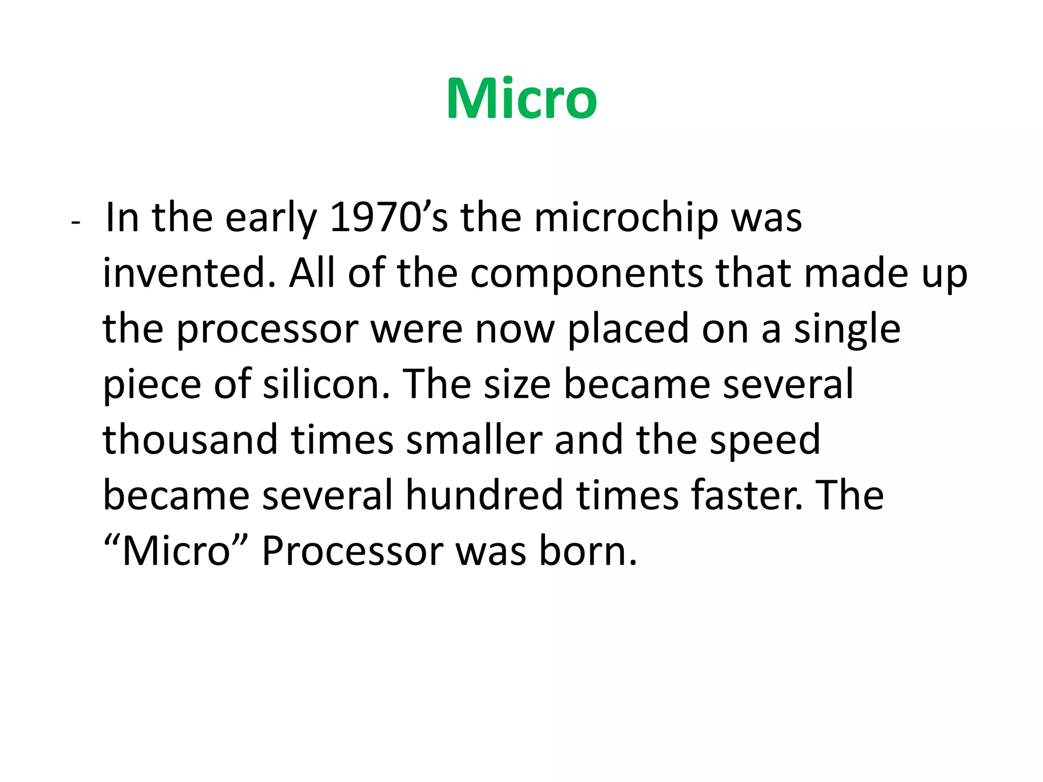 History of processor | PPTX