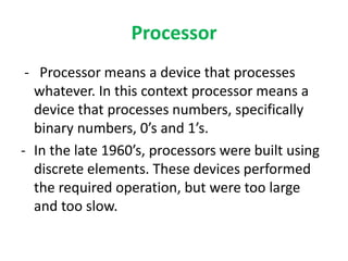 hoe Voornaamwoord oven History of processor