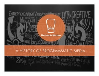 A HISTORY OF PROGRAMMATIC MEDIA
 