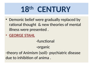 history of psychiatry.pptx important in psychiatry | PPTX