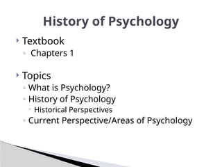 Chapter 1 - History of Psychology from Past to Present | PPTX