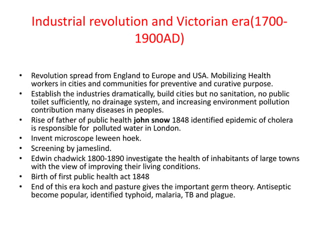 History of public health PPT