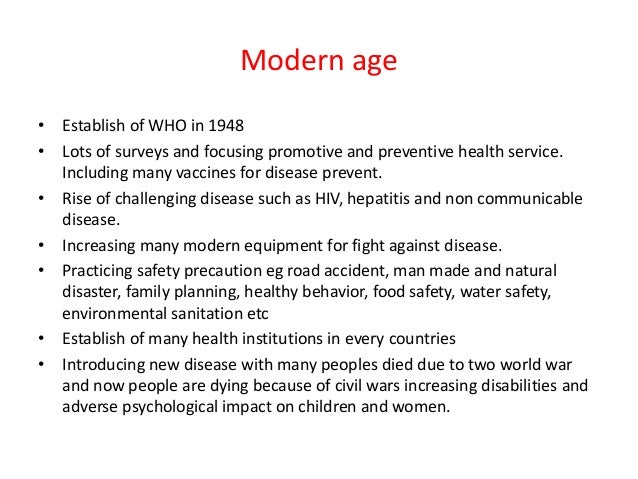 History of public health