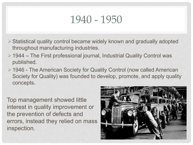 History of Quality Management | PPTX