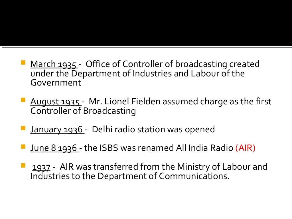History of radio in india