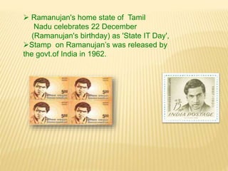 Guard Ramanuj History of ramanujan's and his contributions in mathematics by, sandeep ...