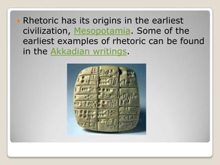 History of rhetoric and principles of oratory skills | PPTX