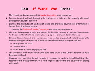 Post 1st World War Period :-
• The committee, known popularly as Jayakar Committee was required to :-
 Examine the desira...