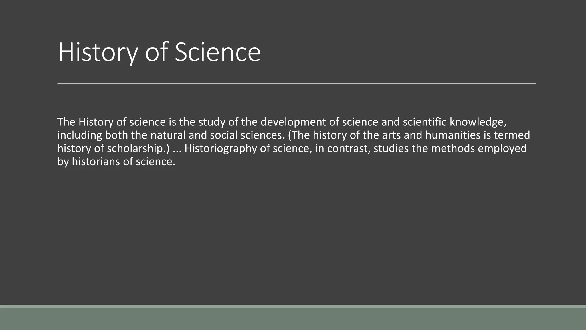 History of science | PPTX
