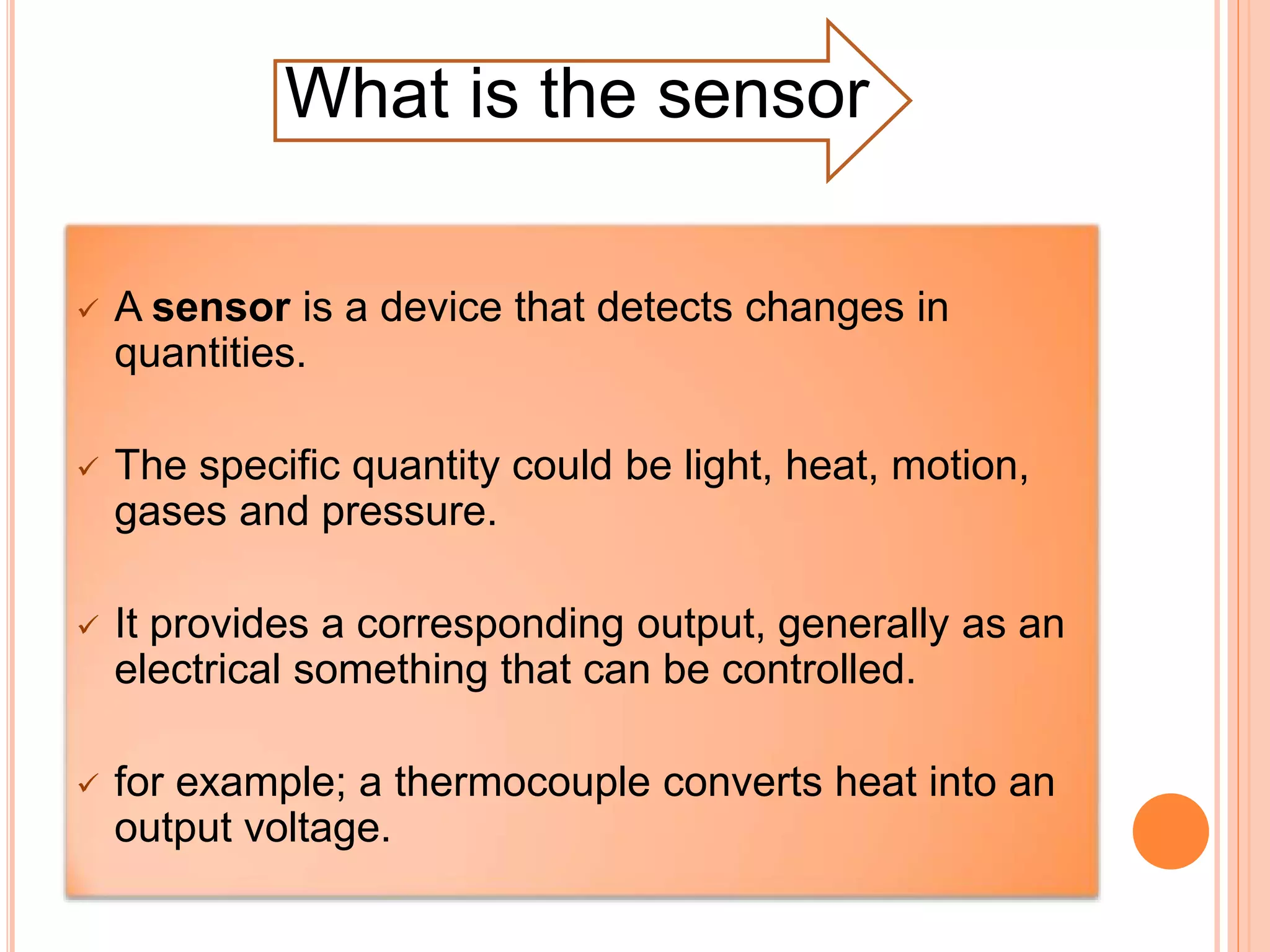 History of sensors | PPTX