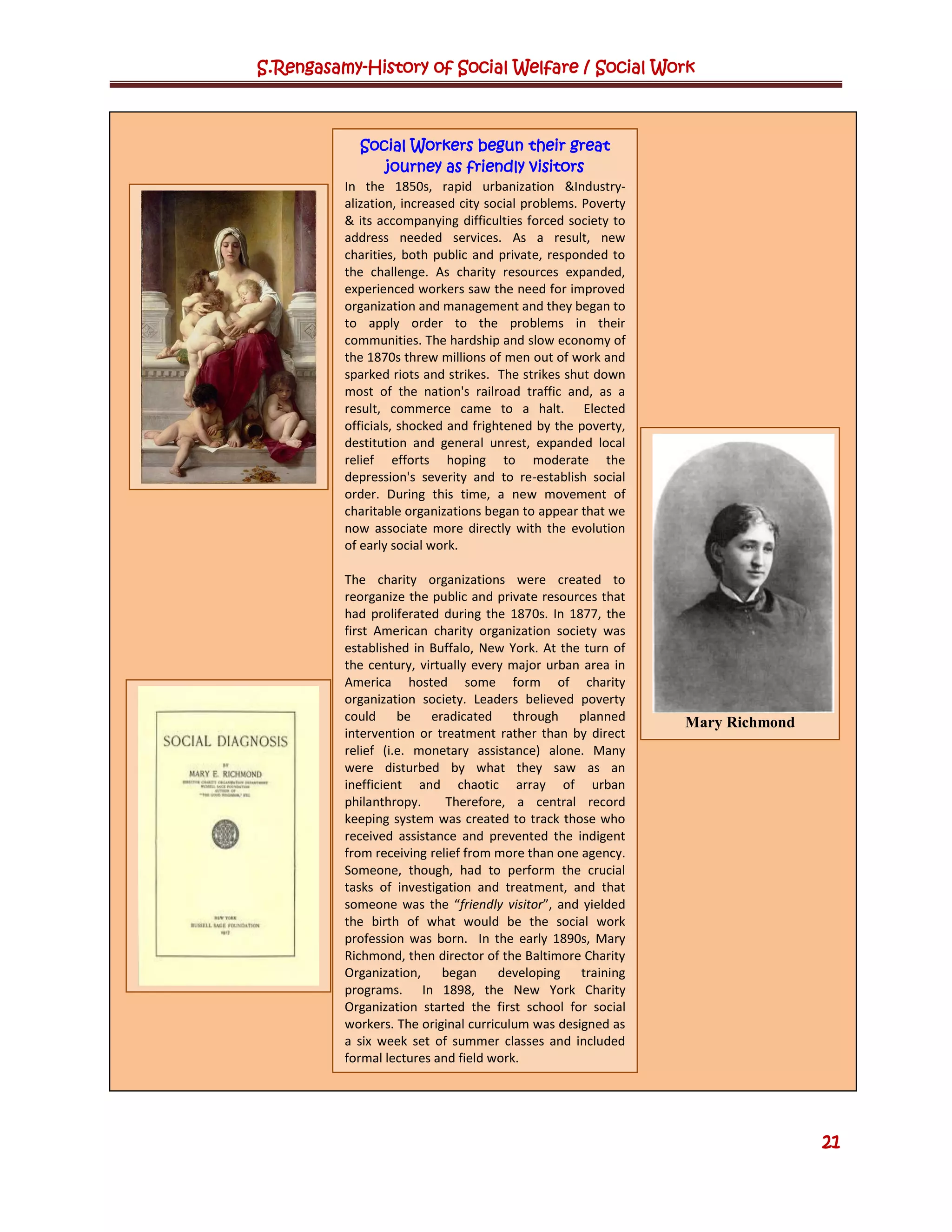 History of social welfare social work | PDF