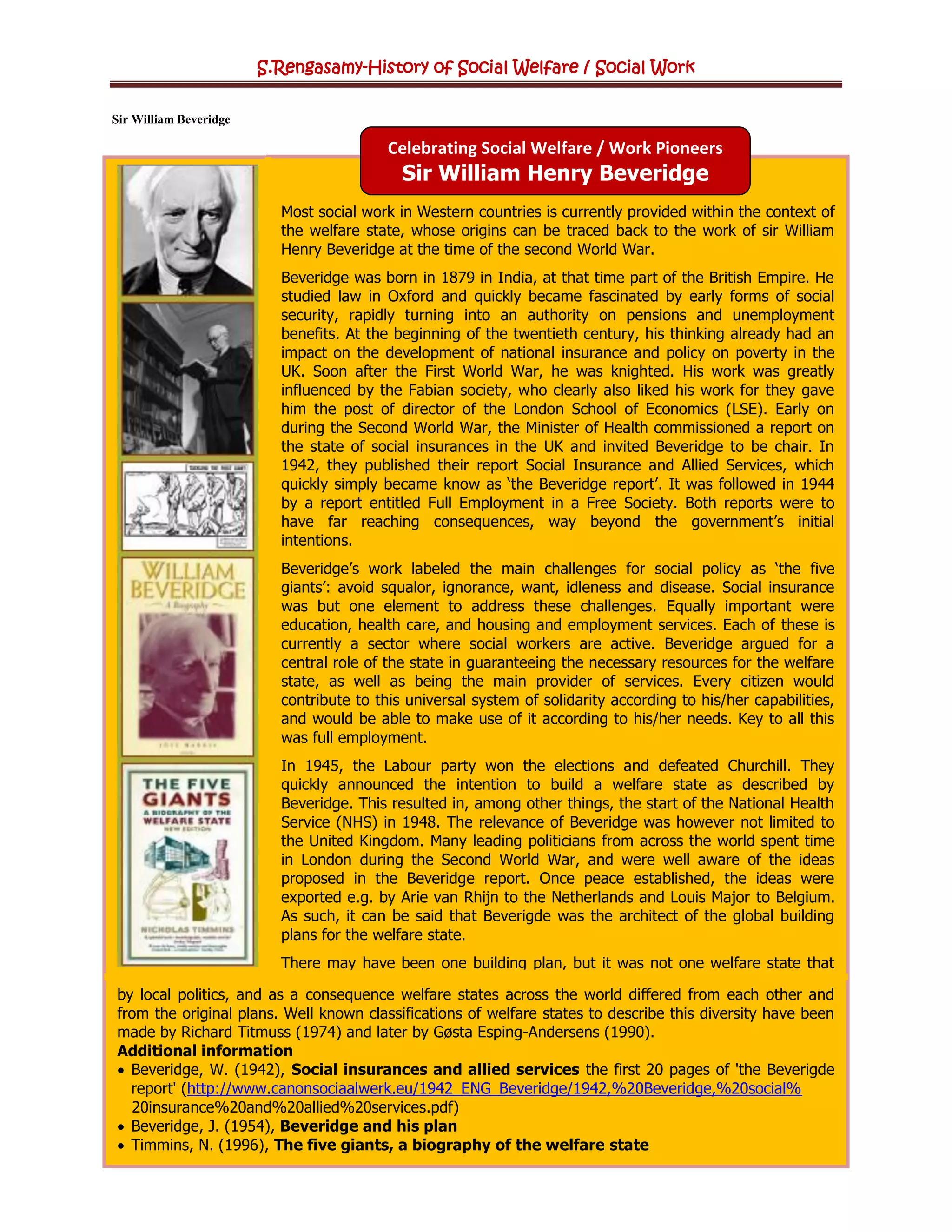 History of social welfare social work | PDF