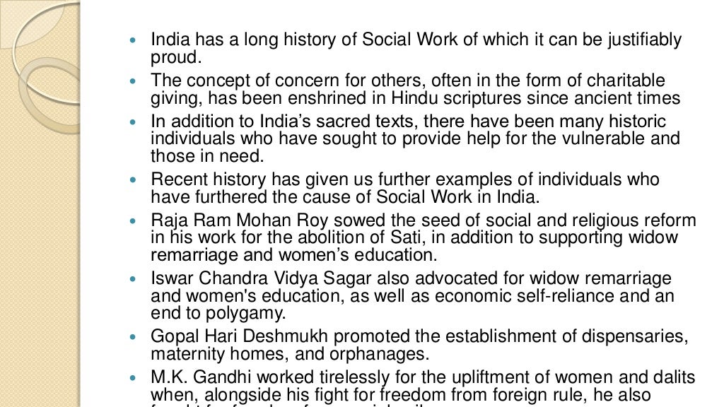 History of social work