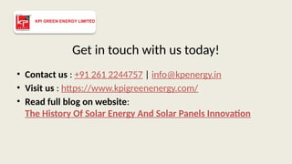 The History Of Solar Energy And Solar Panels Innovation | PPTX