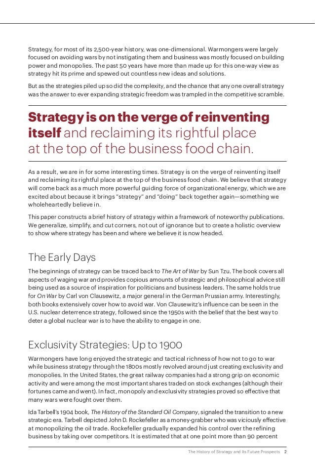 A T Kearney History Of Strategy And Its Future Prospects