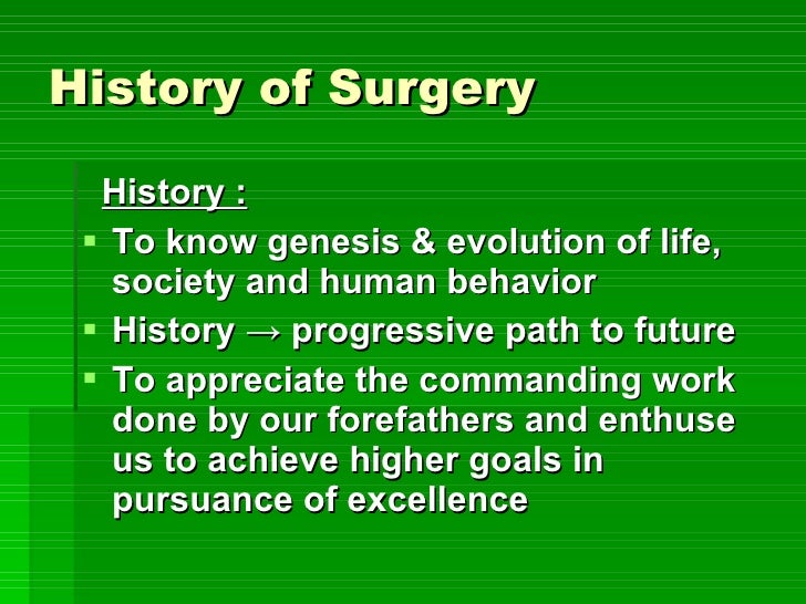 History Of Surgery