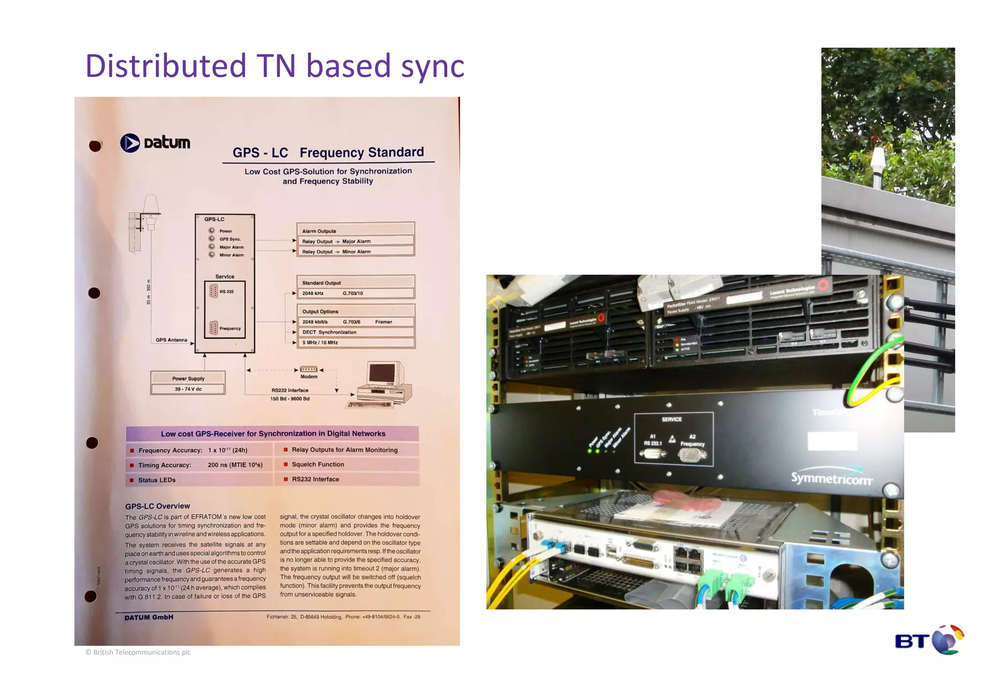 © British Telecommunications plc
Distributed TN based sync
 