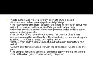 Two Cholas History of Tamil Nadu - Cholas | PPTX