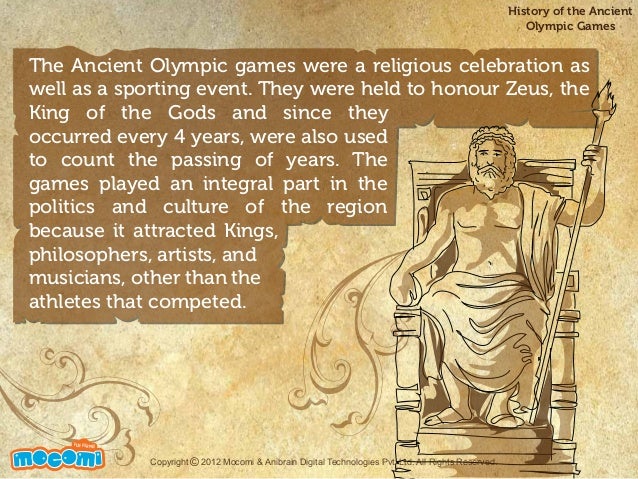 What events took place in the ancient Olympic Games?