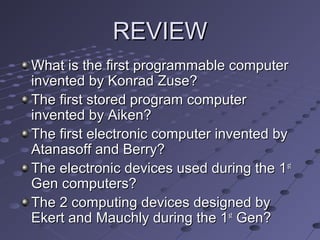 Historyofthecomputer elec-age2nd-4thgen_updated | PPT