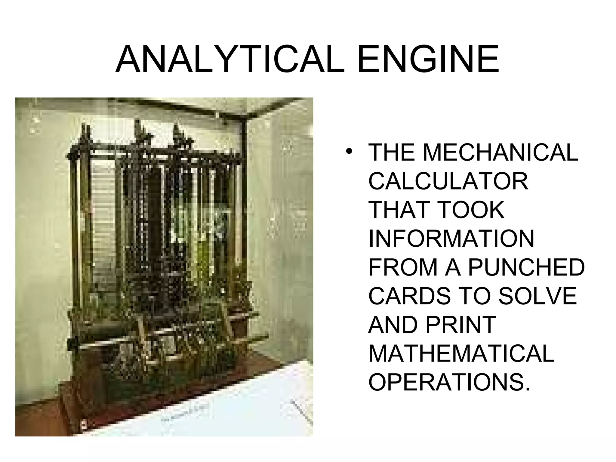 History of the computer (mechanical age) | PPT
