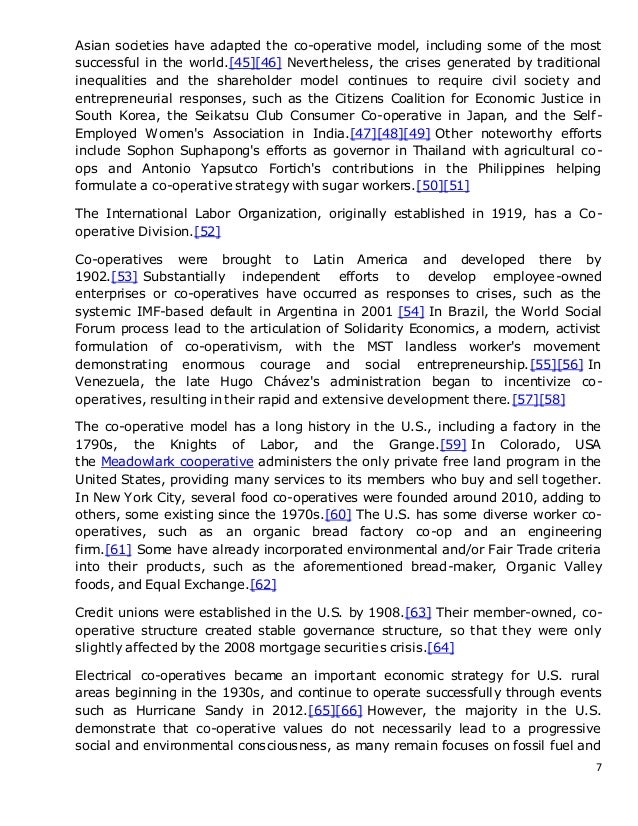 History of the cooperative movement