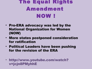 History Of The Equal Rights Amendment | PPT