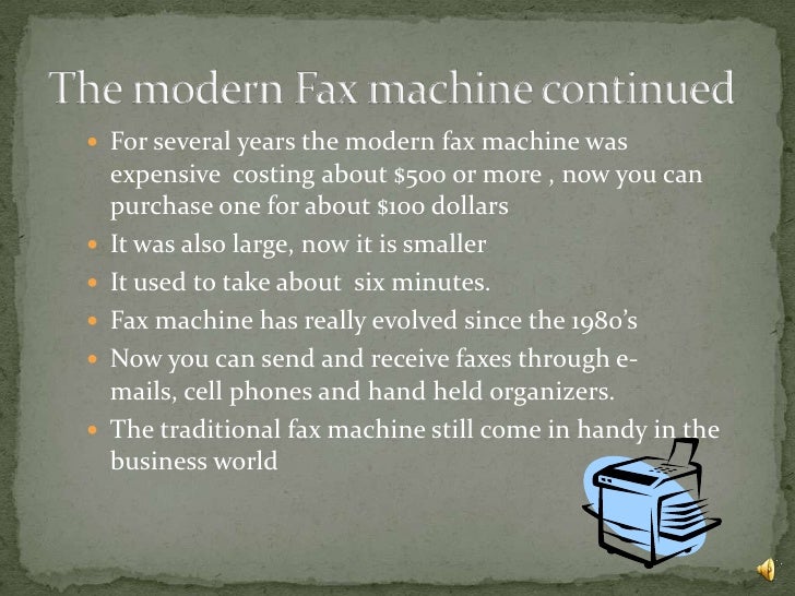 History of the fax machine