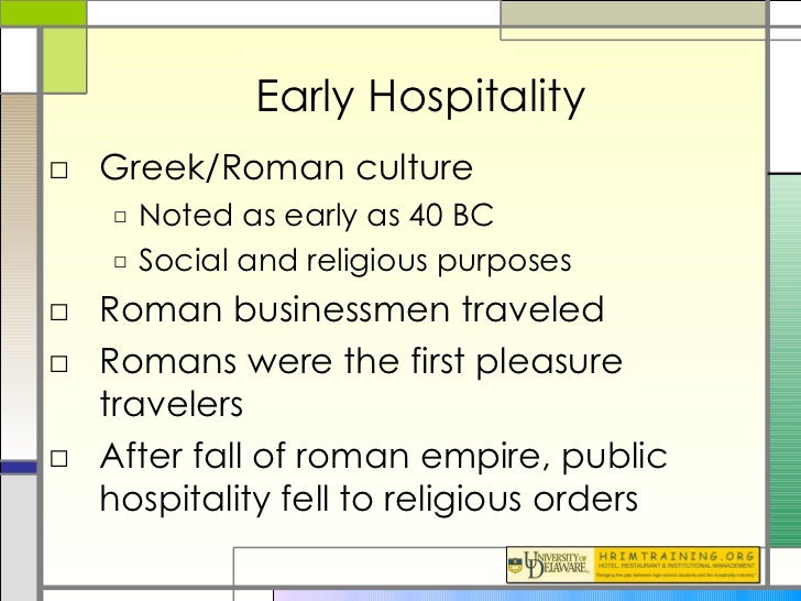 history of hospitality