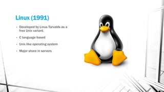Presentation on History of the operating systems | PPT