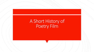 A Short History of
Poetry Film
 