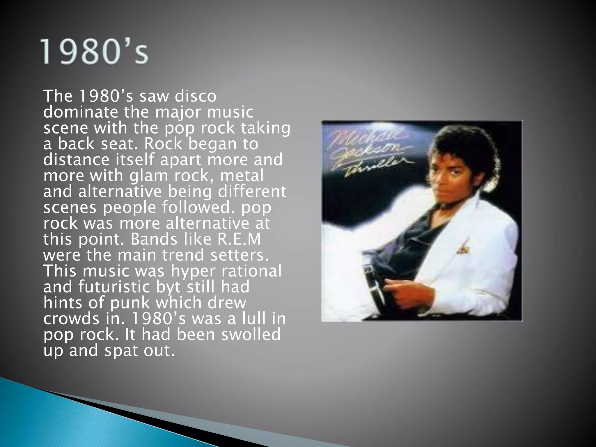 History of the pop rock genre | PPTX