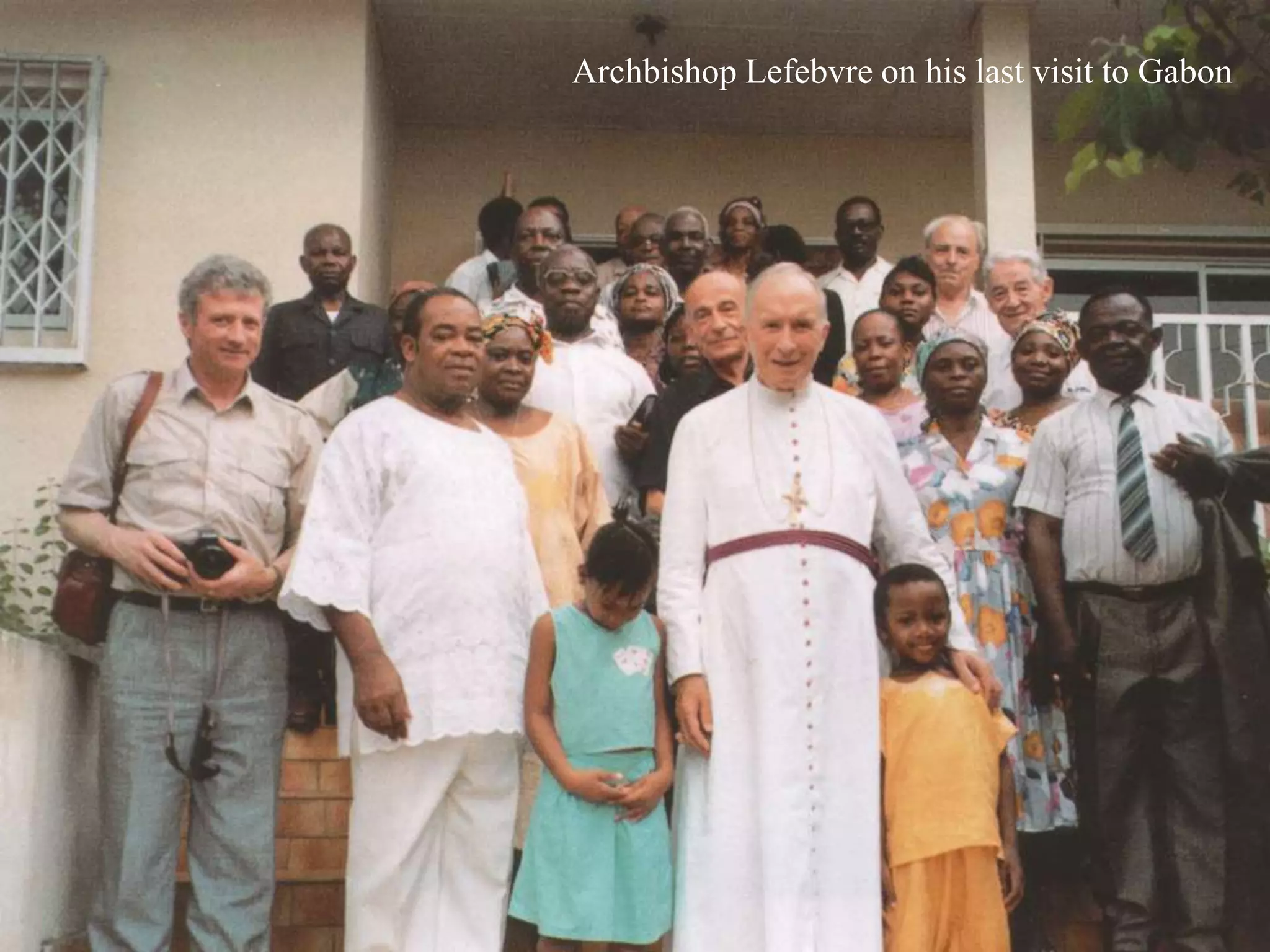 Archbishop Lefebvre on his last visit to Gabon
 