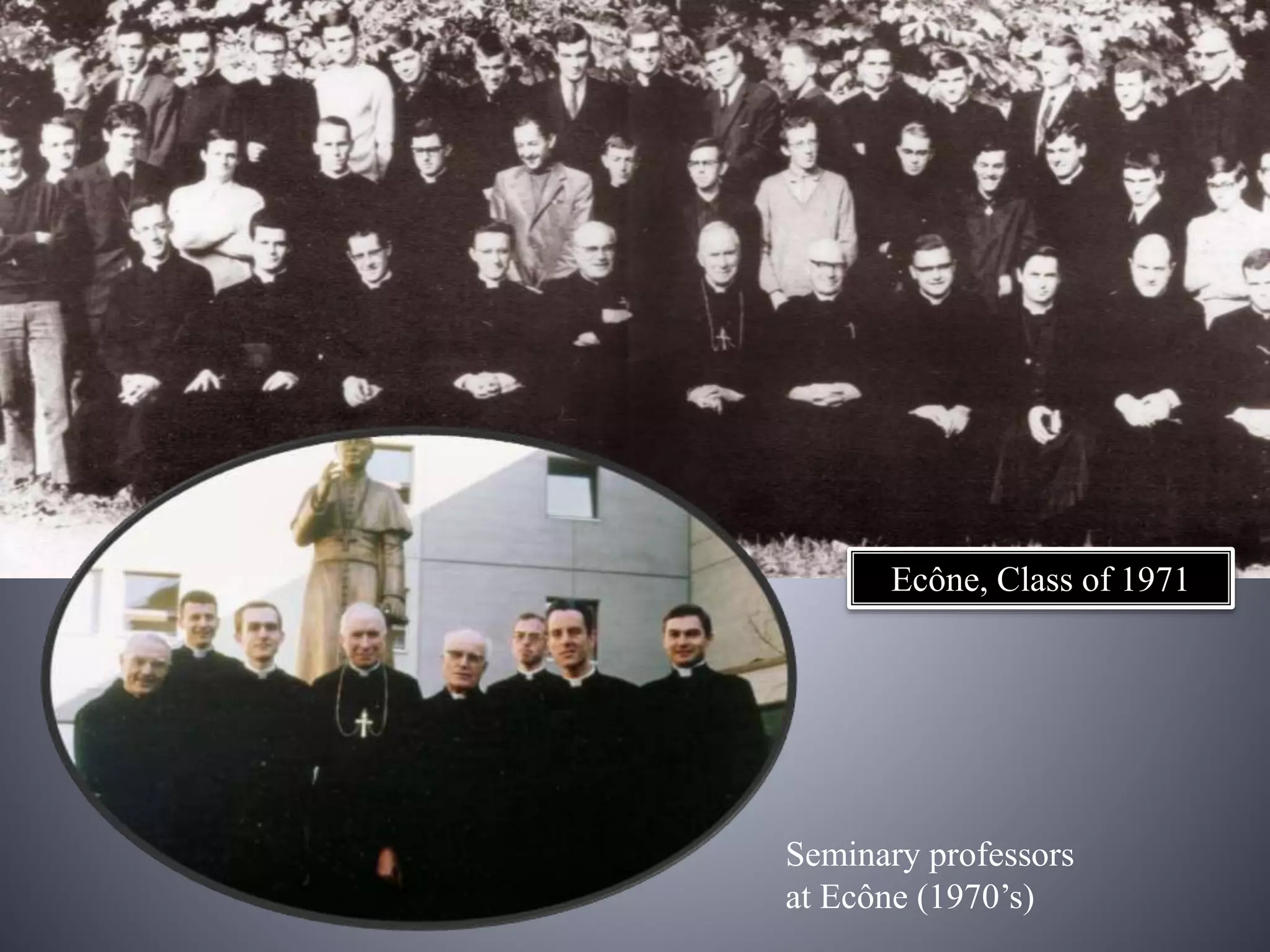 Ecône, Class of 1971
Seminary professors
at Ecône (1970’s)
 