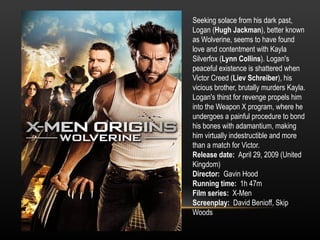 Seeking solace from his dark past,
Logan (Hugh Jackman), better known
as Wolverine, seems to have found
love and contentme...