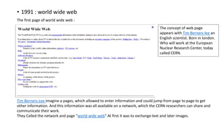 History of the web | PPTX