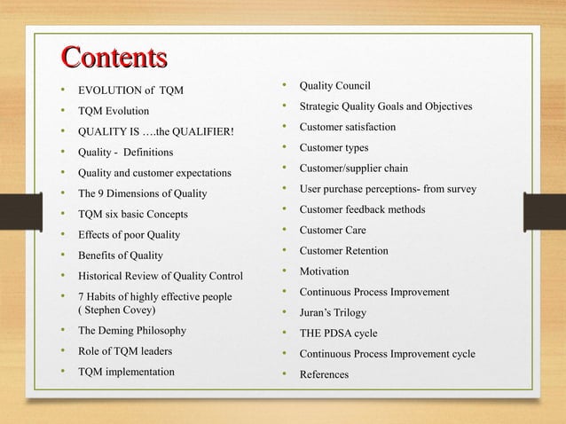 History Of Total Quality Management