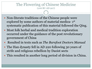 History of traditional chinese medicine powerpoint | PPTX