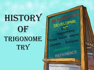 HISTORY
   OF
TRIGONOME
   TRY
 