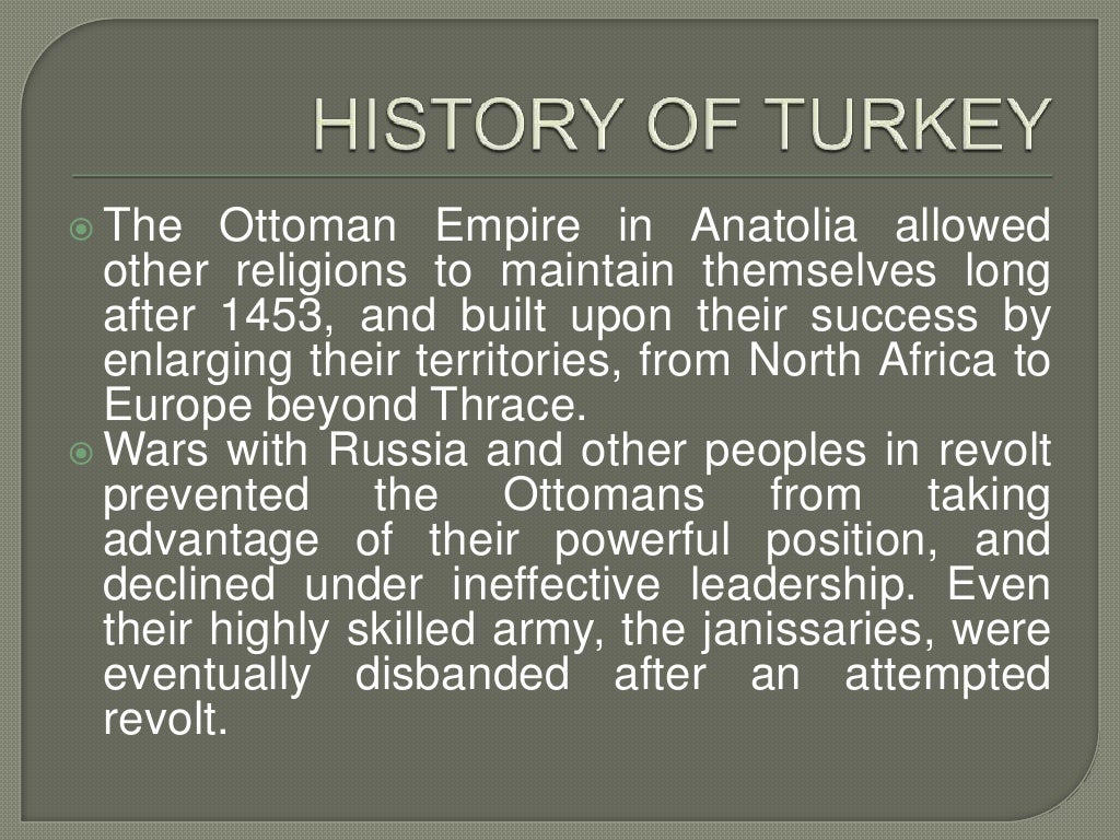 History of turkey