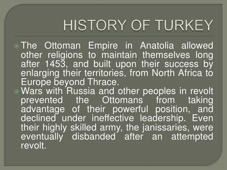 History of turkey