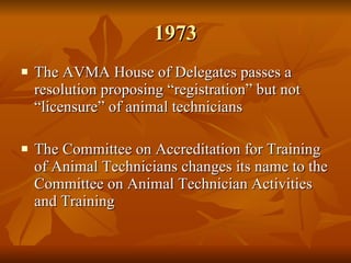 History Of Veterinary Technicians Slide 21