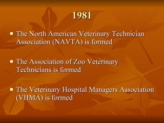 History Of Veterinary Technicians Slide 28