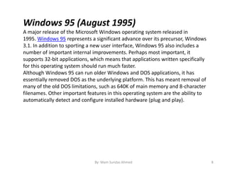 History of windows and Windows servers | PPTX