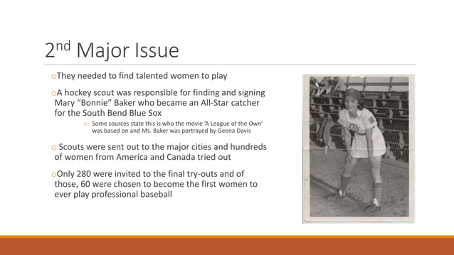 History of women in baseball | PPT