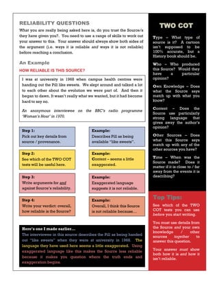 History paper guide and questions | PDF