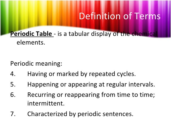 meaning of tabular