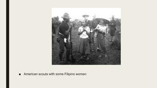■ American scouts with some Filipino women
 