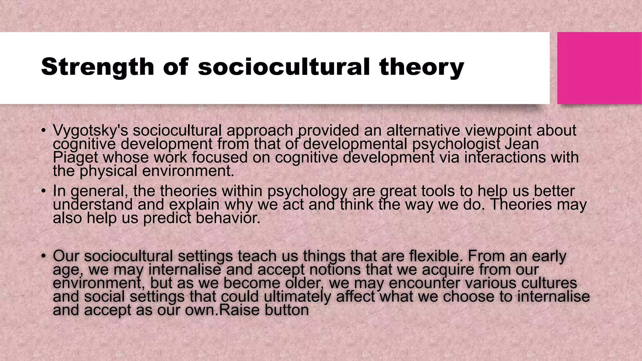 socio cultural perspective in psychology | PPTX