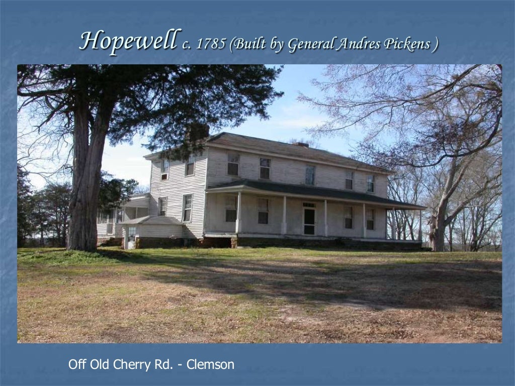 History of Pendleton SC (c.1790)